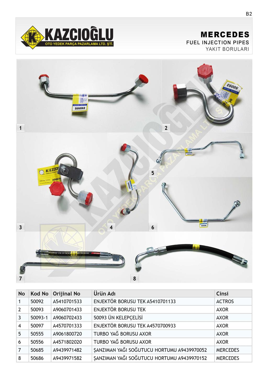 82 FUEL INJECTION PIPES YAKIT BORULAR!