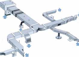 Yüksek statik basınç Yüksek statik basınçlı bol hava akışı, büyük odaların kanal tasarımında kolaylık sağlar. Çeşitli şekillerdeki odalara uygundur.