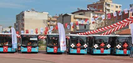 Saruhanlı da hizmete alınan 30 adet ATAK otobüsü ile vatandaşların konforlu ve modern ulaşıma kavuştuğunu KARSAN DAN MANISA YA YINE 14 ARAÇLIK JEST!