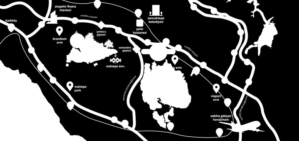 Köprü bağlantı yolu Paşaköy Gişeleri nin hemen yanında yer alıyor. Yeditepe Üniversitesi ne (6,5km) ve Maltepe Üniversitesi ne (2,5 km) olan yakınlığı ile eğitimin de merkezinde.