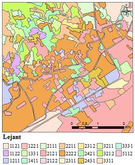 Şekil 6 da bu çalışma alanının CLC2012 haritası gösterilmektedir.şekil 7 de gösterilen NLC haritasında görüldüğü üzere; Tarımsal alanlar sınıfları çalışma alanının %76 sını kaplamaktadır.