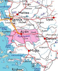 Resim 2:Aydın il haritası Adana Menderes Üniversitesi Teknoloji Geliştirme Bölgesi Aydın Kent merkezi ve Efeler ilçesinin kuzey doğusunda bulunmaktadır.