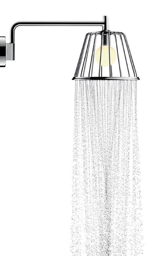 Axor LampShower designed by Nendo, mekânlar arasındaki alışılmış sınırları şaşırtıcı bir