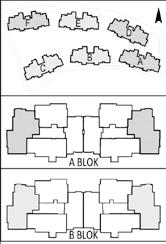 4+1 DAİRE A-B-C-D-E-F BLOK 1. - 2. KATLAR GENEL BRÜT ALAN : 204.43 m 2 NET ALAN : 149.30 m 2 TOPLAM NET ALAN : 162.