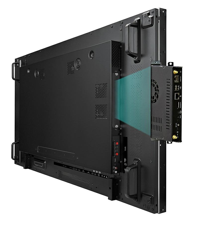 OPS PC Slotu Intel in Open Pluggable Specification (OPS) özelliğine sahip olan ekran, her ortamda kablosuz entegrasyon ve kolay kurulum imkanı sağlıyor.
