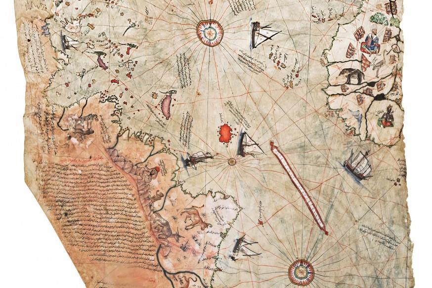 Gelibolulu Muhiddin Piri, kendisini Piri Reis olarak tanıtmış, kullandığı kaynakların çeşitliliğini anlatırken hem zaman-ı İskender den kalma kadim haritalara,