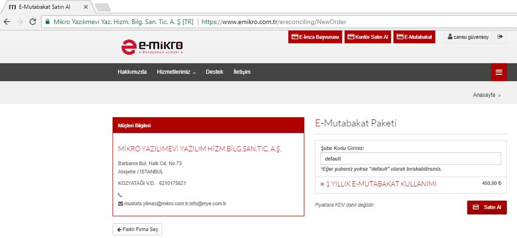 Mikro Yazılım Programlarında Uygulaması e-mutabakat Modülümüze BSBS e-mutabakat Gönder (371002) menüsü eklenmiştir.