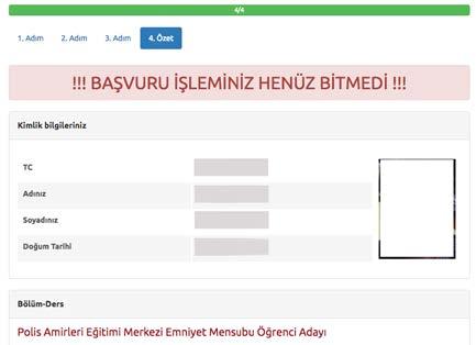 9 6. Adım (Ek Bilgiler) İletişim sağlanabilecek kişilerin bilgilerini giriniz. 7.