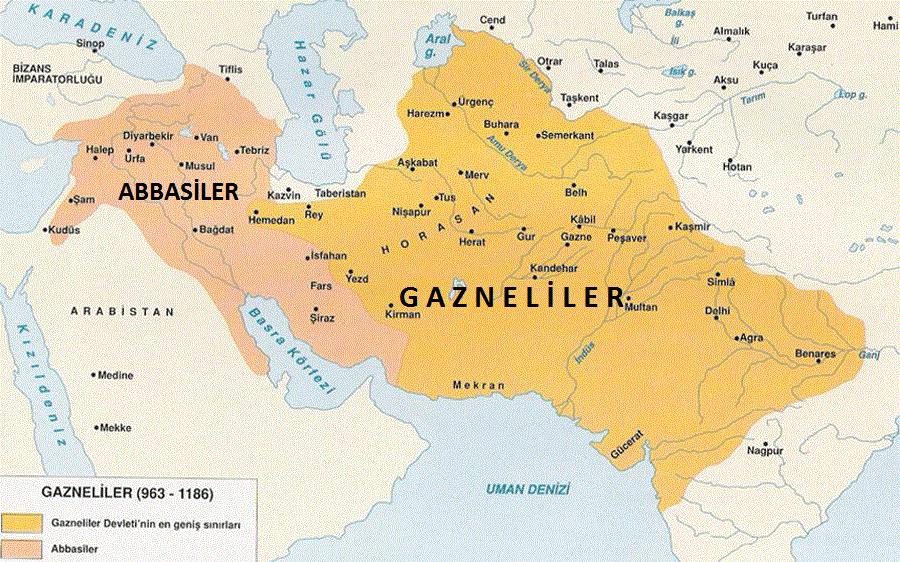 GAZNELİLER (963-1187) Alp Tigin Sebük Tigin Gazneli Mahmut Gazne şehrinde devleti kurdu