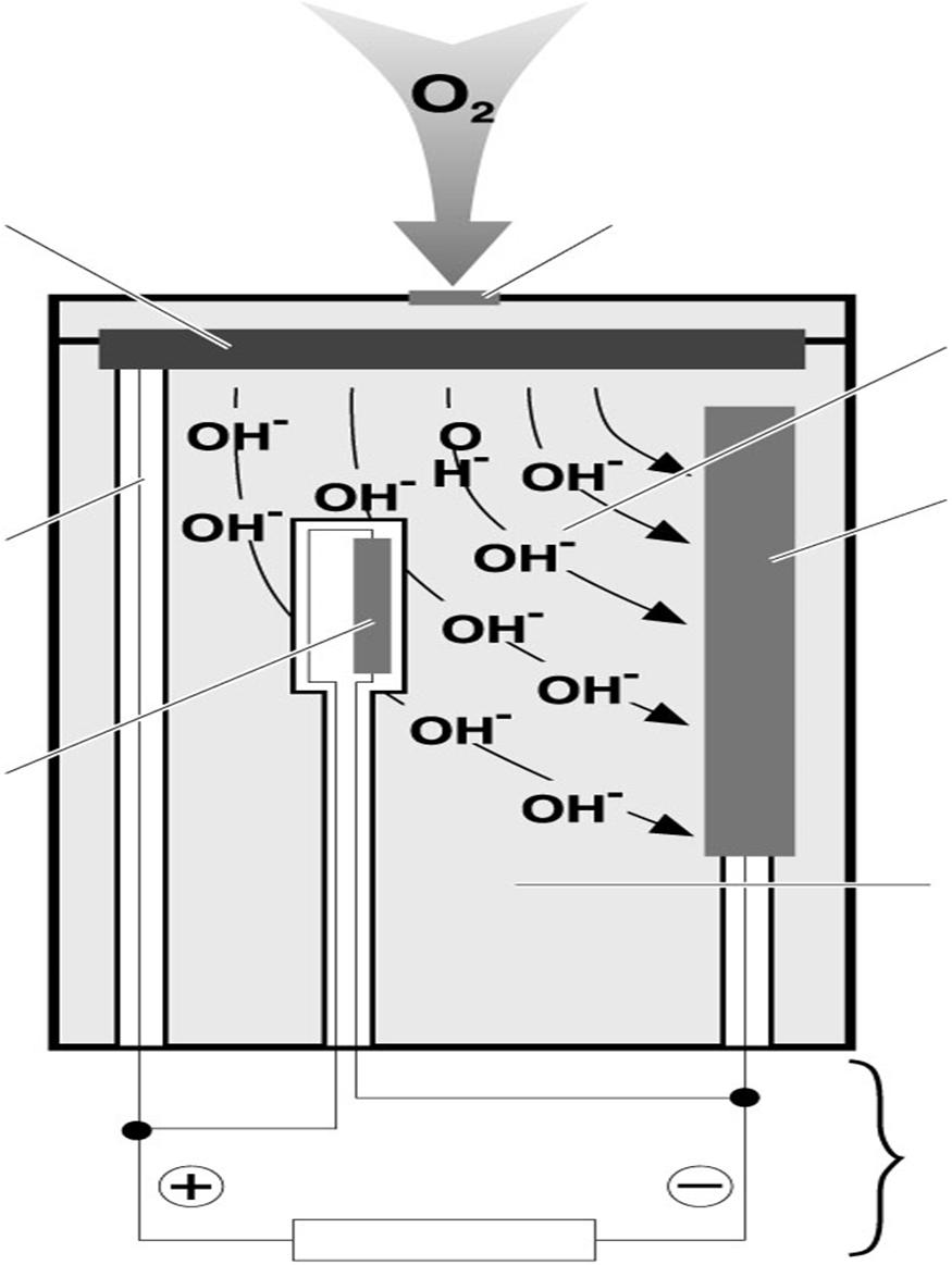 Oksijen sensörü baca gazı katod gaz geçirgen membran iyonik hareket