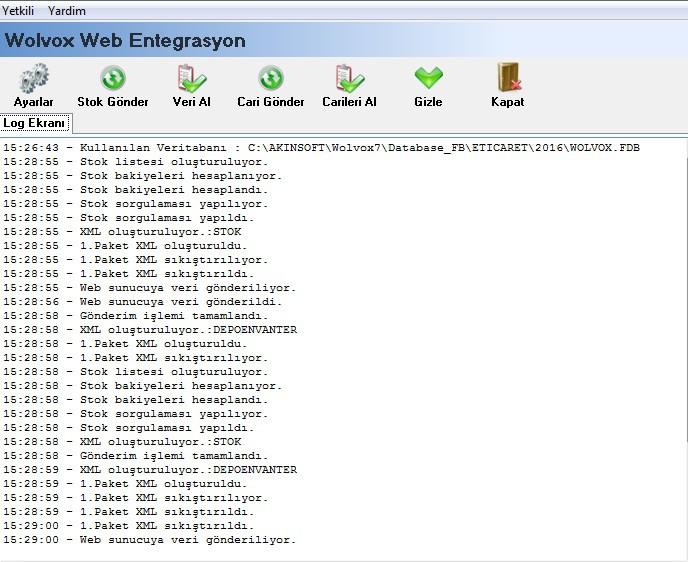 1. ÇALIŞMA SİSTEMİ HAKKINDA BİLGİ AKINSOFT WOLVOX Web Entegrasyonu programı WOLVOX ERP programından stok XML gönderimi, AKINSOFT E-Ticaret sunucusundan otomatik sipariş XML alımı işlemlerinizi