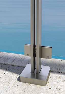 SQUARE LX18 Glass Model Railing Camlı Model The Profiles and Accessories Shown in the System / Sistemde