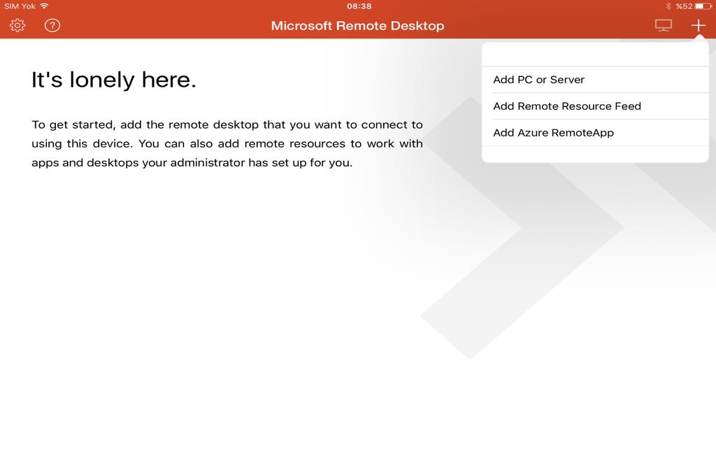Microsoft Remote Desktop İle İç Kaynaklara Erişim İçin Uygulanacak Adımlar Uygulama açıldıktan sonra sağ