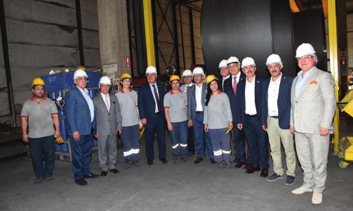Enerjisini sanayicilerinden yerli kule üreticisi Ateş Çelik fabrikası ve General Elektrik - LM Wind Power Kanat fabrikası ziyaret