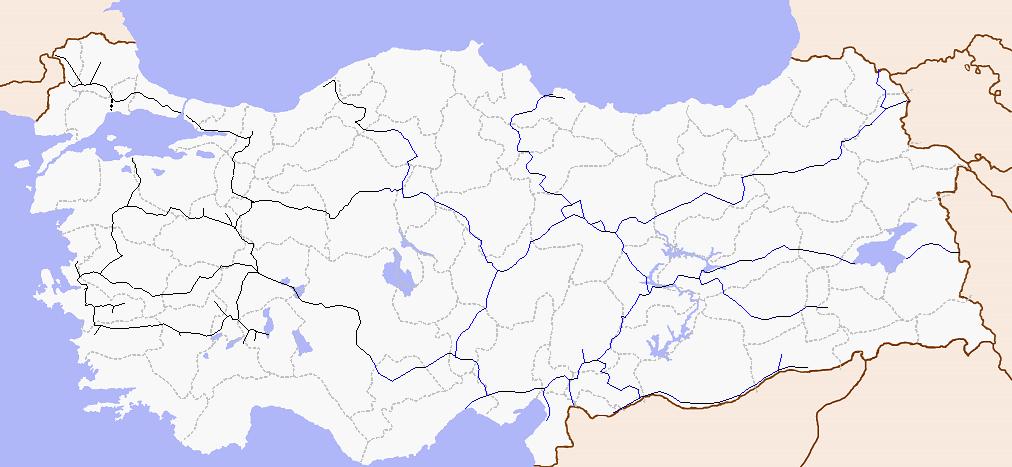 Türkiye deki Mevcut Durum 1856 130 km 1856-1923 4.006 km 1924-2003 4.709 km 2004-2016 1.
