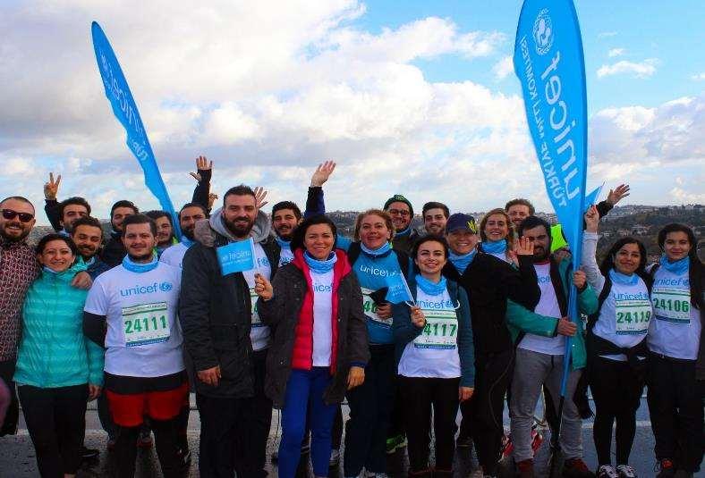 Spor ile Kaynak Geliştirme: Adım Adım oluşumu ile iş birliği yaparak gerçekleştirdiğimiz 13 Kasım İstanbul Maratonu nda toplam 218 gönüllü koşucumuz Tarımda Çocuk İşçiliği programımız için hem