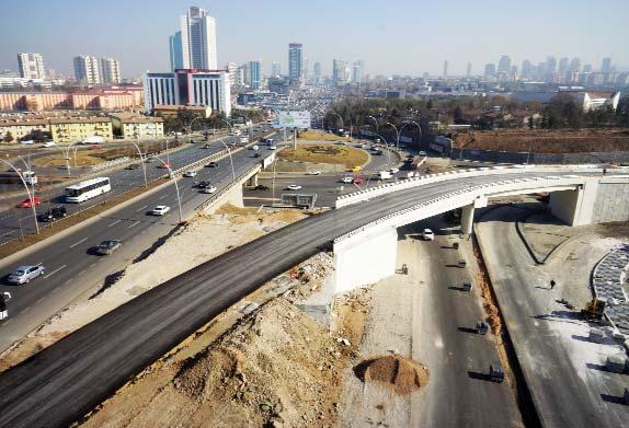 8 Haber Gökçek: 4 kilometrelik ODTÜ Yolu nda 8 alt üst geçit, 1 de yaya ODTÜ A1 KÖPRÜSÜ Eskişehir Yolu nu ODTÜ Yolu na bağlayacak olan köprünün betonarme imalatları tamamlandı.