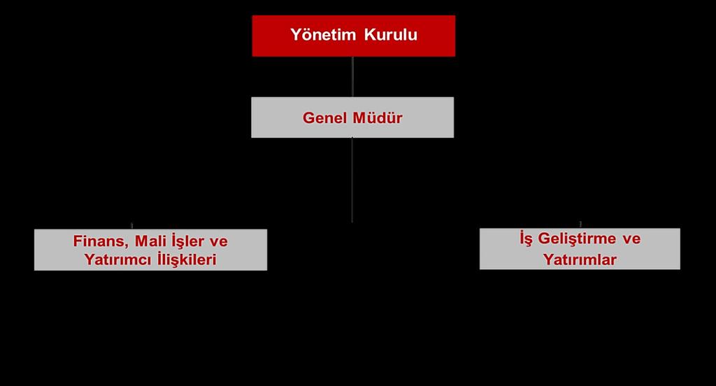 Şirket Yönetimi ve Organizasyon Şeması Şirket Yönetimi: Adı Soyadı Hüseyin Tiken Cengaver Yıldızgöz Unvanı Genel Müdür Finans, Mali İşler ve Yatırımcı İlişkileri Müdürü Organizasyon Şeması: Kâr