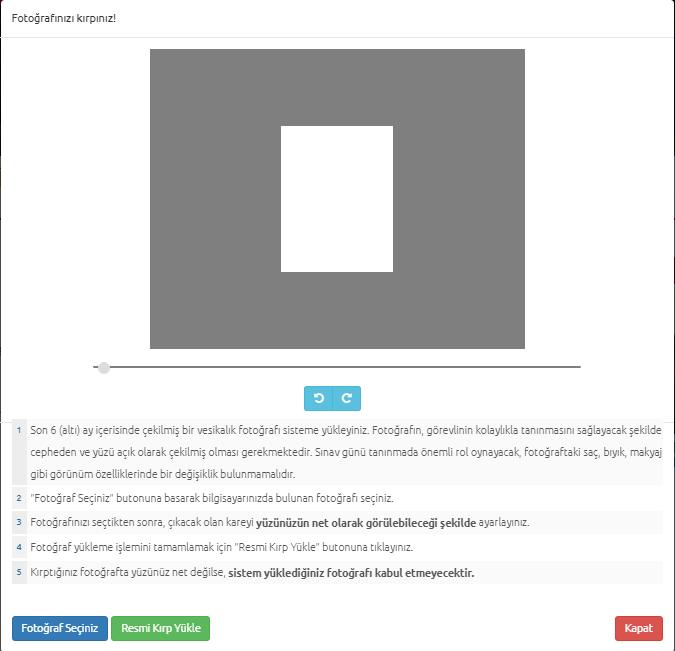 güncelleyebilirsiniz. Profil fotoğrafınızı sisteme yüklemek için Fotoğraf Düzenle butonuna basınız.