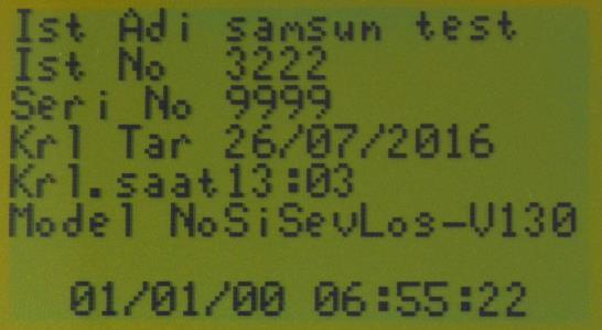 1.2. Parametre Oku Ana menüde 1. Sırada bulunan Parametre Oku seçeneği (Şekil-6), cihazın kimlik bilgileri yer almaktadır (Şekil-7).