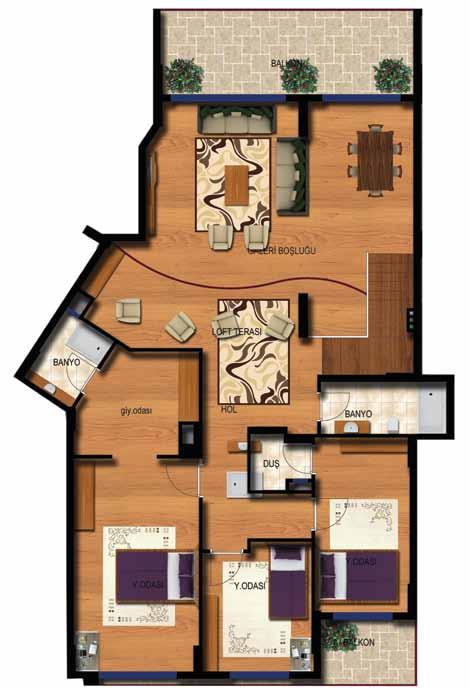 00 m 2 12.50 m 2 12.00 m 2 5.00 m 2 LOFT ÜST 15.00 m 2 15.