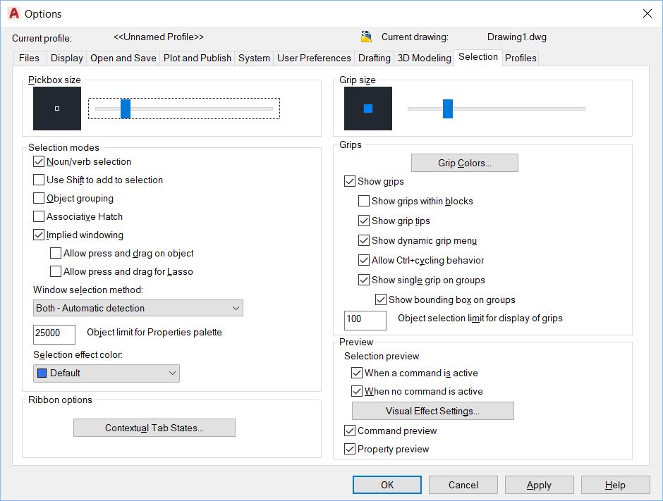 AutoCAD 2014 Kullanımı Option (AutoCAD Seçenekleri) Option: AutoCAD te genel kullanım ayarlarının yapıldığı komuttur.