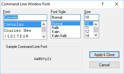AutoCAD 2014 Kullanımı Option (AutoCAD Seçenekleri) Display: AutoCAD görünüm ayarları Windows Elements: Pencere görünüm