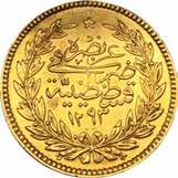 000-1.300 TL 1.000 TL (233 USD / 196 EU) 160 II. Abdülhamid, 250 Kuruş, 1293/30, Altın, 18gr. ÇT ( KÇ ) (Altın Değ.