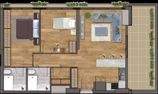 Room 1,94 m 2 Balcony 14,23 m 2 Total 82,40 m 2 2+1 Tip B Brüt : 140,36 m 2 Salon + Mutfak 29,11 m 2 EB.