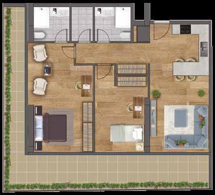 Banyo 4,20 m 2 Gece Holü 6,27 m 2 Çocuk Odası 13,79 m 2 Kiler 2,50 m 2 Balkon 34,92 m 2 Toplam 114,15 m 2 4+1 Type A (Home Office) Gross : 255,06