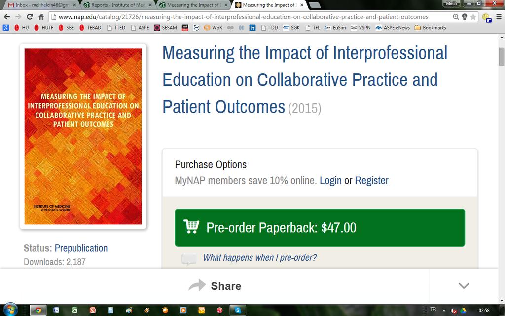 Interprofessional Education for Collaboration: Learning How to Improve Health from Interprofessional Models