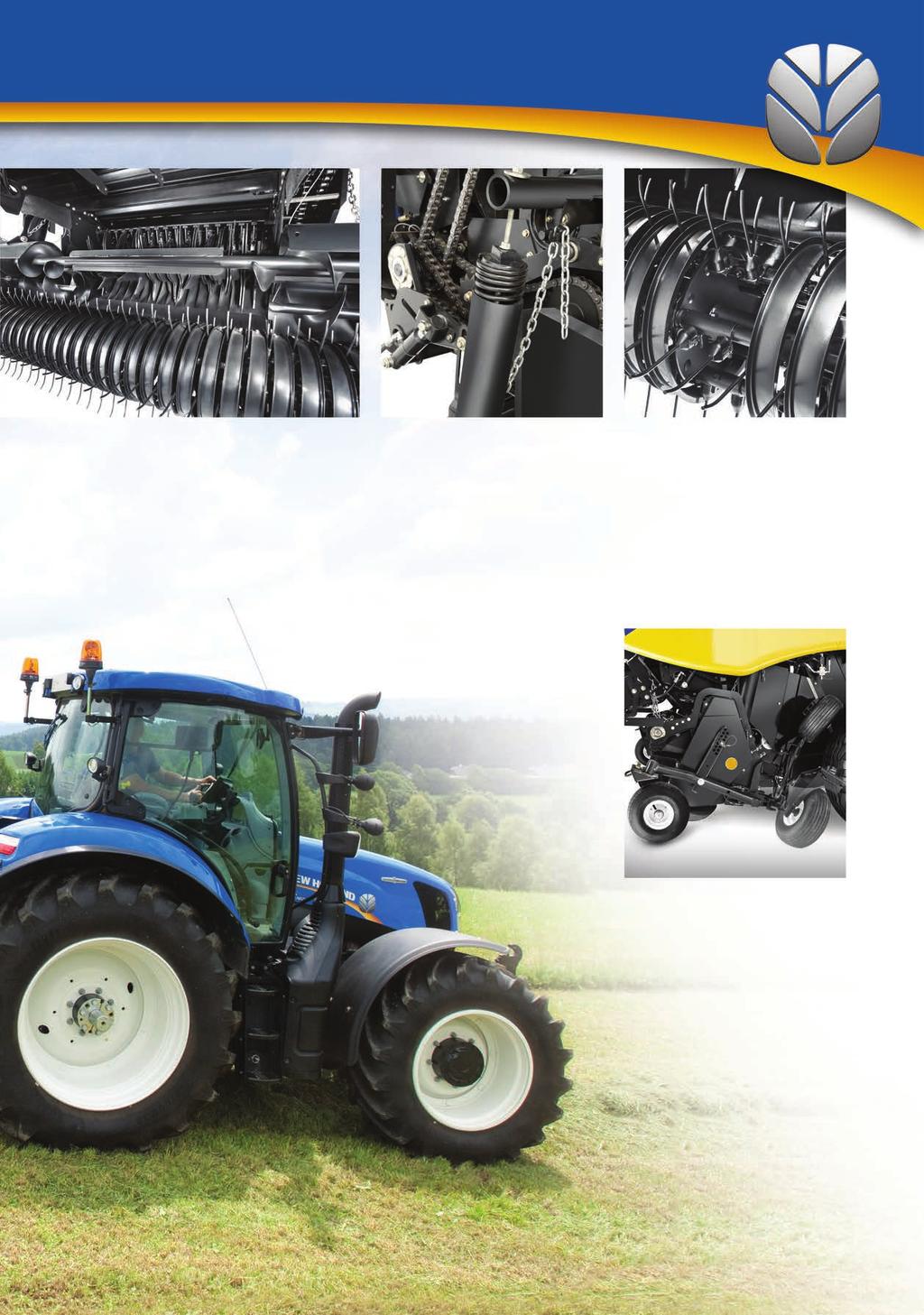 Yüksek hızlı toplama sistemi. Toplama ünitesi balya makinesinin en hayati parçalarından biridir. New Holland yeni Roll-Belt serisiyle balya makinesinin toplama kapasitesini % 20 oranında arttırmıştır.