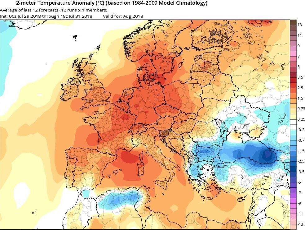 syf.9 Hava Durumu ve Rüzgar Tahmini - Temmuz 2018 Hava Durumu Modellere göre Ağustos ayı boyunca, Türkiye'nin kuzeyinde