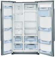 Farklı görünüşleriyle fark yaratır. Bosch un gardırop tipi NoFrost buzdolapları, geniş aileler ya da toptan yapılan alışverişler için daha fazla alan sunar.