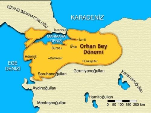 SİYASİ GELİŞMELER Bursa alındı ve başkent yapıldı (1326). Maltepe Savaşı (1329) kazanıldı. (Palekanon) Karesioğulları Osmanlı -Osm.