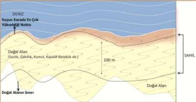 Kıyılar amaçlı gelişme baskısı, bilimsel kabuller, uluslararası belgelerde yer alan tanımların yanı sıra, yürürlükte olan mevcut hukuksal çerçeve de dikkate alınması gereken hususlardır. 7.1.5.