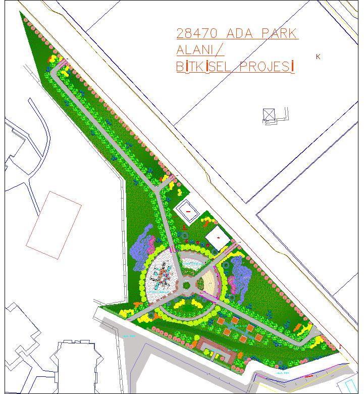 4. ARAŞTIRMA BULGULARI Bu tez çalışmasında örnek alan olarak seçilen Oran park peyzaj uygulama projesi Çankaya Belediyesi Park Bahçeler Müdürlüğünden temin edilmiştir (EK 3).