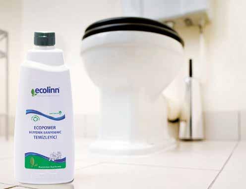 6040 Ecolinn Ecopower Hijyenik Banyo & WC Tem. 1000 ml 6705 Ecolinn Ecopower Hijyenik Banyo & WC Tem. 500 ml Özel formülü sayesinde banyo ve tuvaletlerde etkili temizlik sağlamaya yardımcı olur.