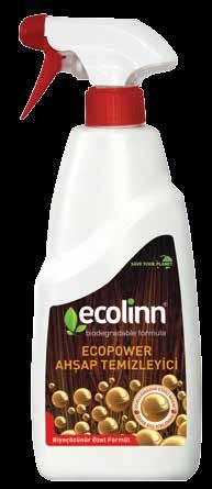 6231 Ecolinn Ecopower Ahşap Temizleyici 650 ml (Sprey) İnsanın doğasına ahşap, ahşabın doğasına Ecopower yaraşır.