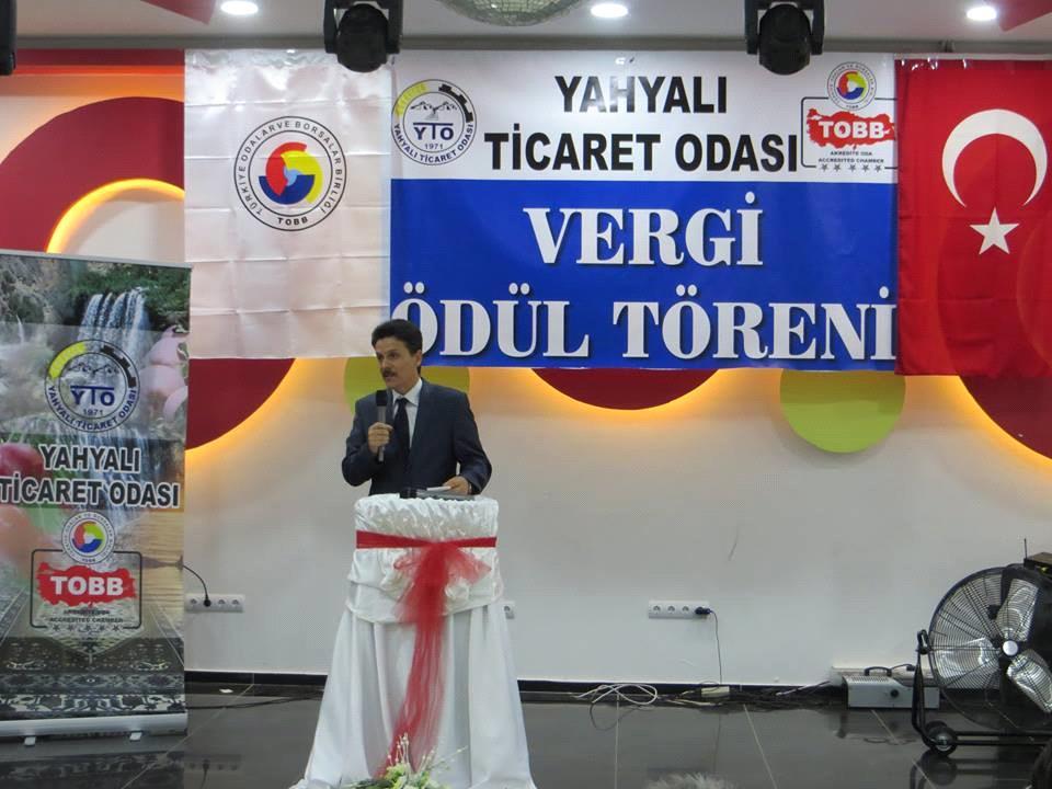 YAHYALI 2015 YILI VERGİ REKORTMENLERİNE ÖDÜL TÖRENİ DÜZENLEDİK. Yahyalı Ticaret Odamız 29.06.