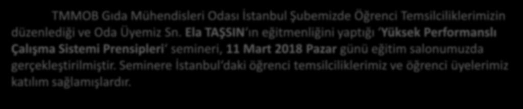 ÖĞRENCİ ÜYELERİMİZE YÖNELİK YÜKSEK PERFORMANSLI ÇALIŞMA SİSTEMİ PRENSİPLERİ