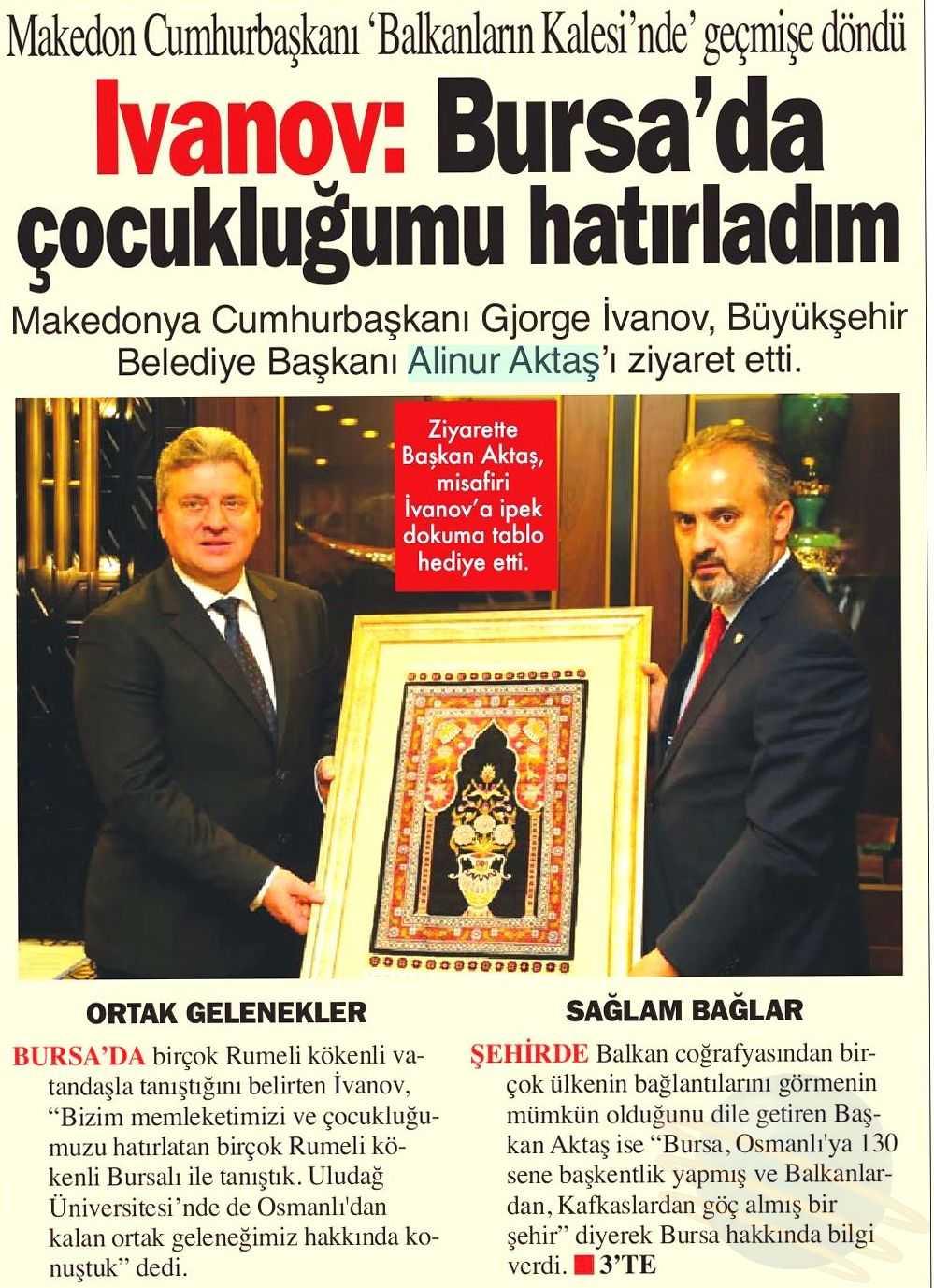 IVANOV: BURSA DA ÇOCUKLUGUMU HATIRLADIM Yayın Adı :