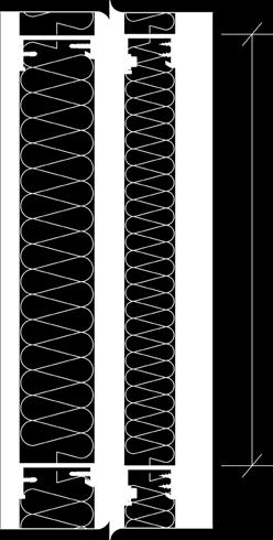 40 cm Çift İskeletli dış cephe sistemi ile, üzerine uygulanacak yalıtım malzemesi hariç 19-21 -24 cm kalınlığında dış cephe duvarı yapılır.