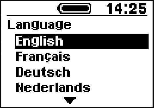 Bölüm 4 BİSİKLET BİLGİSAYARI EKRANI VE AYARI Ayarların değiştirilmesi Language (Dil) Dil ayarını yapılandırın.