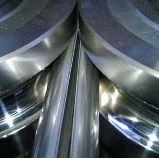 Stainless steel rollers produced by cold forming technique are rounded to desired diameters and joined with TIG welding.