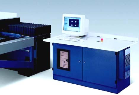 The system is designed to make two dimensional measurements of serially produced parts. The system consists of mechanical, electronical and software.