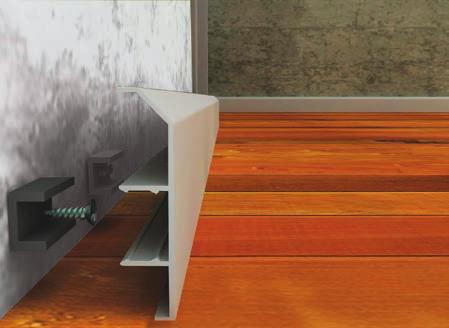 ZEMİN VE MERDİVEN PROFİLLERİ PROFILES FOR FLOORS & STAIRCASE SÜPÜRGELİK PROFiLLERi SKIRTING PROFILES 6219 62 90,6 1.0 kg/m 0.