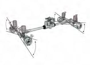 Tork tüpü teknolojisi ve motor, şanzıman ve monteli karoserler için 3 noktalı mesnetleri ile birlikte aracın burulma esnekliği, 600 mm