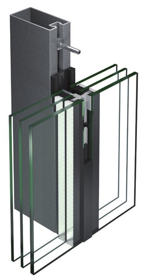 STEEL SYSTEMS ISIL YALITIMLI CEPHELER 27 VISS SG Cam cama cepheler Cephenin dış ortamla uyumunda Çevre ile uyumlu şeffaf bir cephe fikri, uyumlu ve estetik bir şekilde tamamı cam cepheler ile gerçeğe