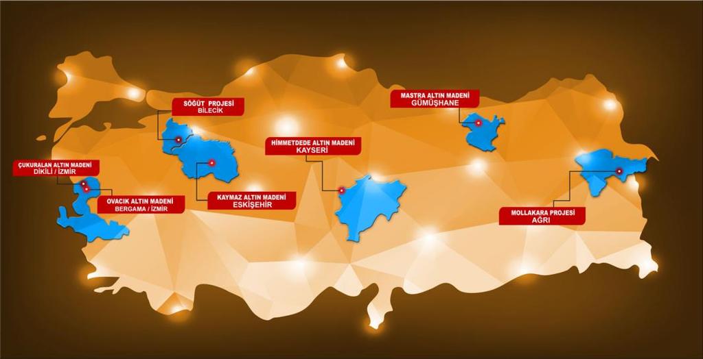 İŞLETMELER 2018 Ocak-Mart döneminde 46.351 ons altın üretimi yapılmıştır. Koza Altın bünyesinde beş adet üretim yapan maden bulunmaktadır.